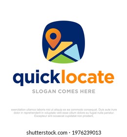 Location Mobile app icon. Map logo icon. Travel logo design template. pin symbol vector. 