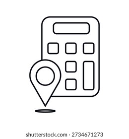 Icono de esquema de interfaz de App móvil de Locación