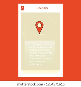 Location mobile vertical banner design design. Vector