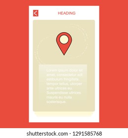 Location  mobile vertical banner design design. Vector