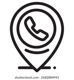 Icono de Vector moderno de Locación: Plantilla de símbolos de ilustración mínima para Web Diseño de interfaz de usuario de App móvil