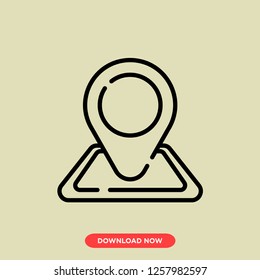 Location modern vector style. Placeholder icon concept. Placeholder location icon for web and app.