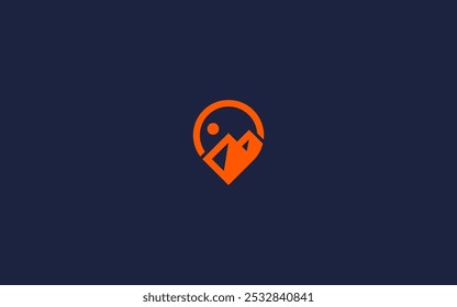 localização com o ícone de logotipo de montanha design vetor design template inspira