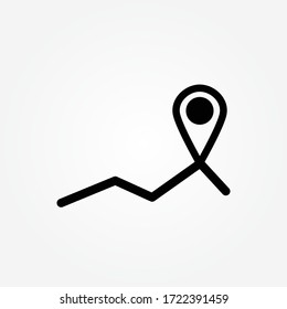 ilustración vectorial de icono de montaña de ubicación