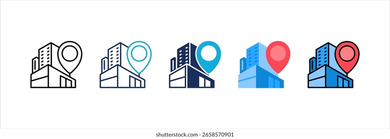 Location Multi Style Icon Set