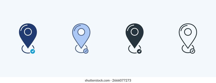 Coleção de Ícones de Vários Estilos de Local