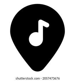 Location of a music bar on the map