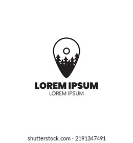 Location Nature Logo. minimalist logo. simple logo. vector