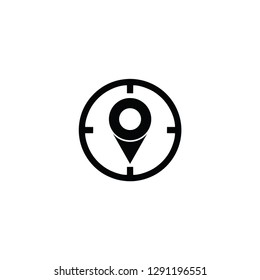 Location navigation icon logo
