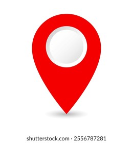 Location and navigation icon. Map pin icon. Flat design. Vector illustration.
