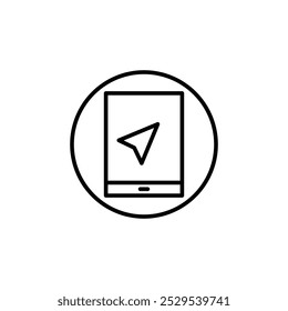 Location navigation icon Thin vector set