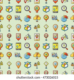 Location and navigation icons set,eps10