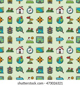 Location and navigation icons set,eps10