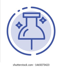 Location, Navigation, Pin Blue Dotted Line Line Icon. Vector Icon Template background