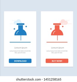 Location, Navigation, Pin  Blue and Red Download and Buy Now web Widget Card Template