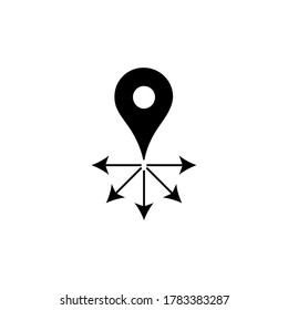 Location, navigation and pin icon vector.