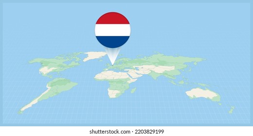 Location Netherlands On World Map Marked Stock Vector Royalty Free Location Netherlands On World Map 260nw 2203829199