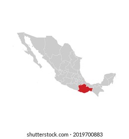 Localización de Oaxaca en México Mapa Vector