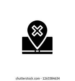 Location Off Icon . Disable Logo . App User Interface Essential