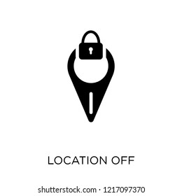 Location off icon. Location off symbol design from Maps and locations collection. Simple element vector illustration on white background.