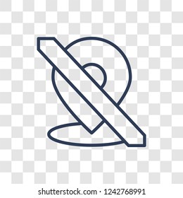 Location off icon. Trendy linear Location off logo concept on transparent background from Maps and Locations collection