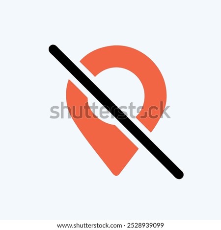 Location Off icon vector art image.