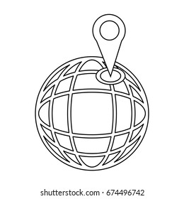 location on globe pin map world image