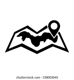 location on map Icon Vector Illustration