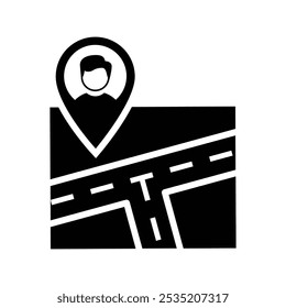 Location on map. locations marked on the map with avatar pins. location icon. simple design style. Travel, navigation, maps, shipping. vector template design