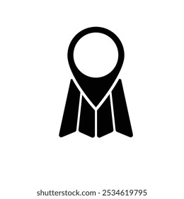 Location on map. specific locations marked on the map. location icon. simple design style. Travel, navigation, maps, shipping. vector template design