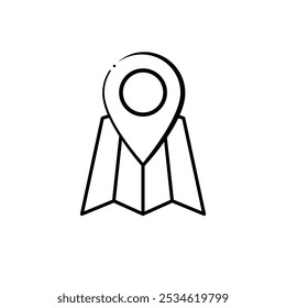 Location on map. specific locations marked on the map. location icon. outline design style. Travel, navigation, maps, shipping. vector template design