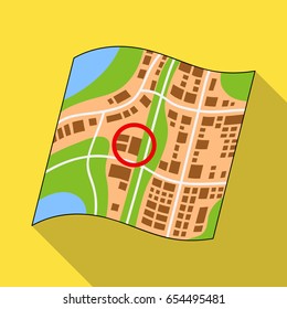 Location on the map.Realtor single icon in flat style vector symbol stock illustration web.