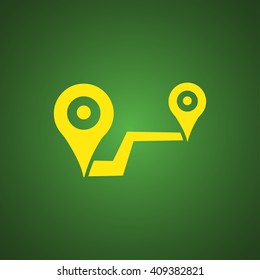 location on road icon vector illustration