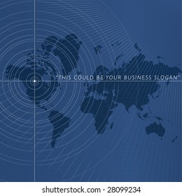 Location on worldmap brochure