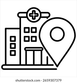 Location Outline Icon Vector Illustration