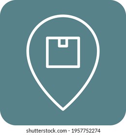 Location, package, parcel icon vector image. Can also be used for Delivery and logistics. Suitable for use on web apps, mobile apps and print media.