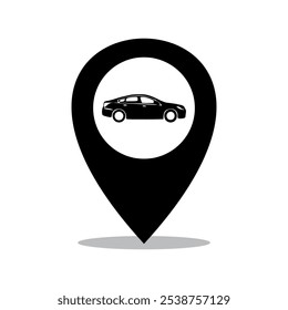 Location parking available icon for parking lot area, public or private parking location symbol vector design.