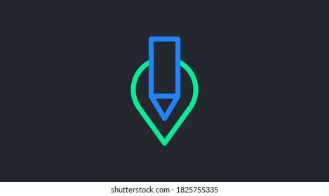 Location pen vector icon.Location pen vector logo