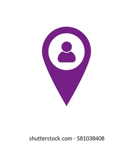 location people icon. Vector Eps 10. Violet icon