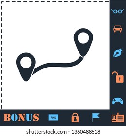 Location. Perfect icon with bonus simple icons