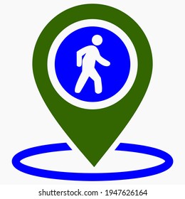 La ubicación de la persona. GPS de usuario. La ubicación de la gente Icono del vector.