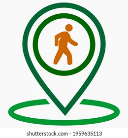 The location of the person. User GPS. The location of the people. Vector icon.