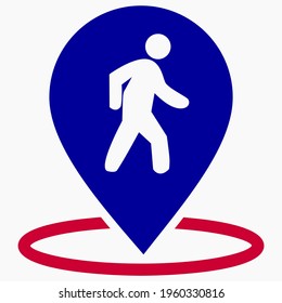 The location of the person. User GPS. The location of the people. Vector icon.