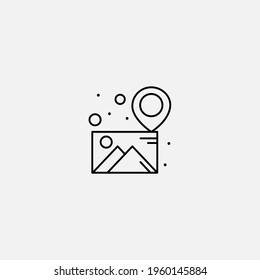 Location of photo icon sign vector,Symbol, logo illustration for web and mobile