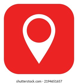 Location pin and app icon on white