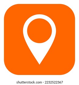 Icono de ubicación y aplicación en blanco