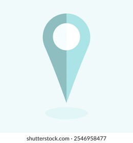 Location pin blue color illustration 