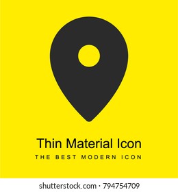 Location Pin bright yellow material minimal icon or logo design