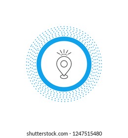 Location, Pin, Camping, holiday, map Line Icon. Vector isolated illustration