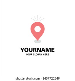 Location, Pin, Camping, holiday, map Flat Color Icon Vector